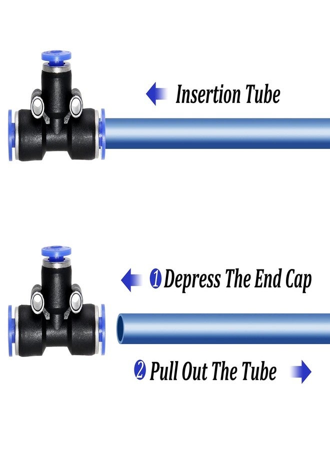 Mecion 4mm Push to Connect Fittings Air Hose T Connector Pneumatic Fittings Plastic Quick Release Connectors, Pack of 10 - Image 4